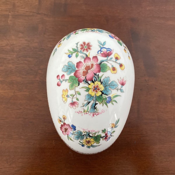 Coalport Ming Rose Bone China Egg Trinket Box