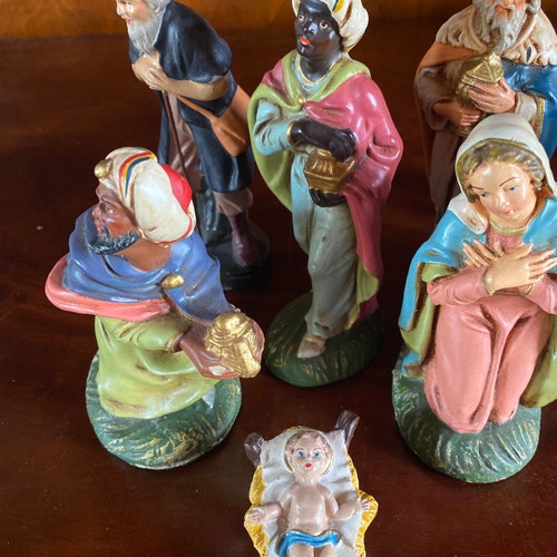 Vintage Italian Nativity Set of 8 shops