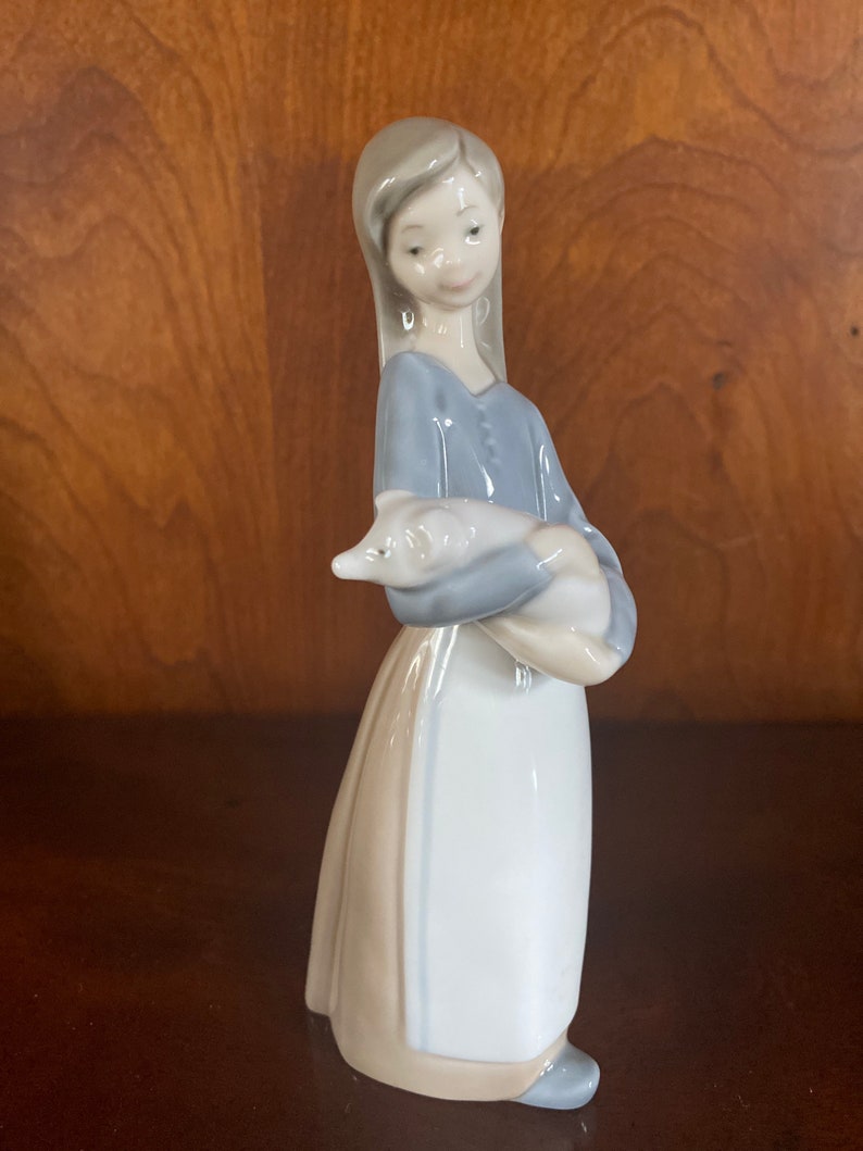 Lladro Girl with Pig Figurine Figurines & Knick Knacks Art ...