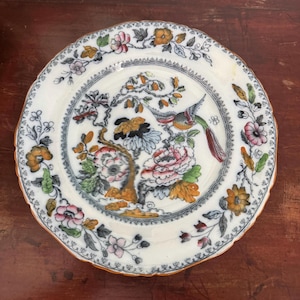 Antique English Ashworth Ironstone Asiatic Bird Dinner Plate Late 19th C