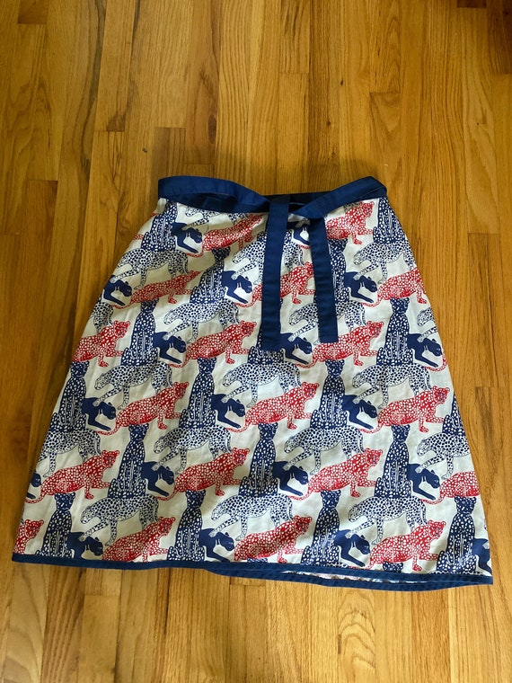 Vintage Red White and Blue Leopard Skirt - image 4