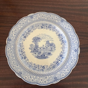 Adams Andrew Jackson’s Hermitage Blue Transferware Staffordshire Plate