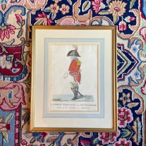 Robert Dighton 1801 A Noble Commander Framed Etching
