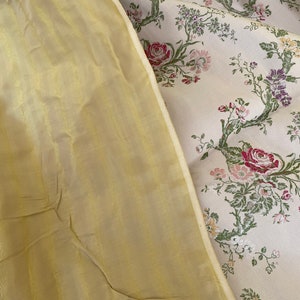 Vintage Scalamandre Silk Yellow Stripe Fabric by the Yard