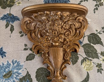 Vintage Gilt Plaster Shelf Corbel