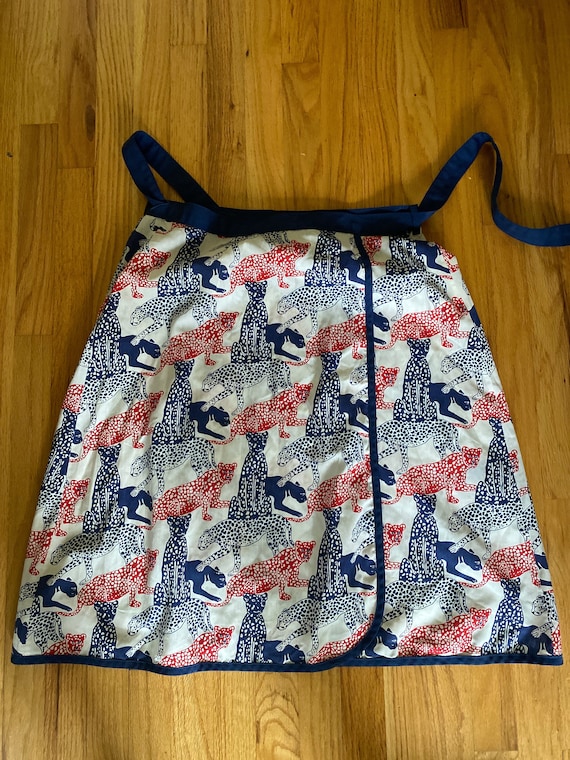 Vintage Red White and Blue Leopard Skirt - image 5