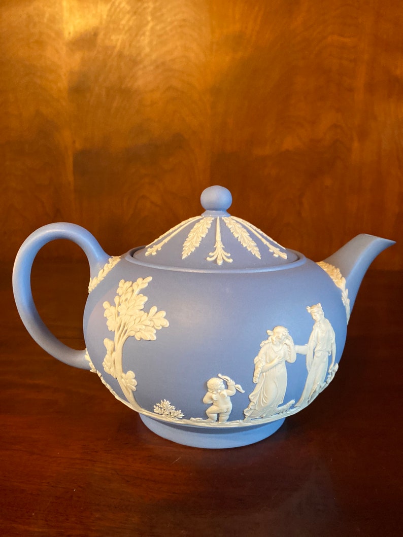 Wedgwood Light Blue Jasperware Teaset Etsy