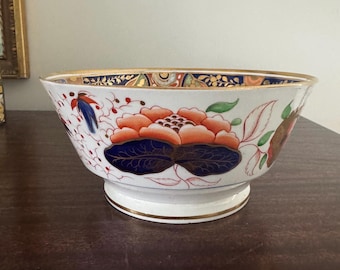 Antique Early Coalport Imari 597 Porcelain Bowl