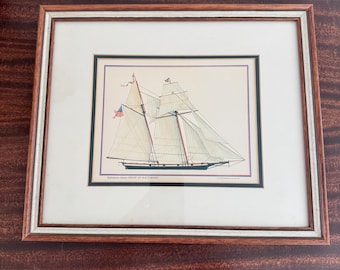 Inramat tryck av Pride of Baltimore, Melbourne Smith, ca 1978