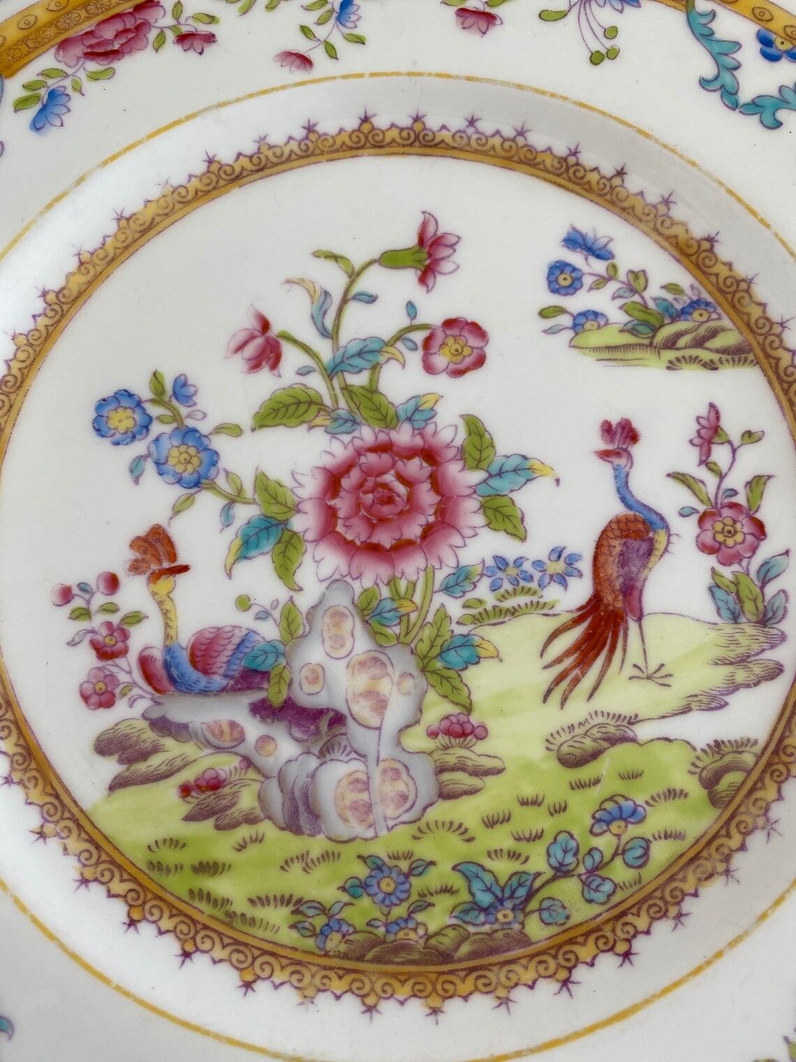 Coalport Chinese Export Bird and Flower Plate Etsy