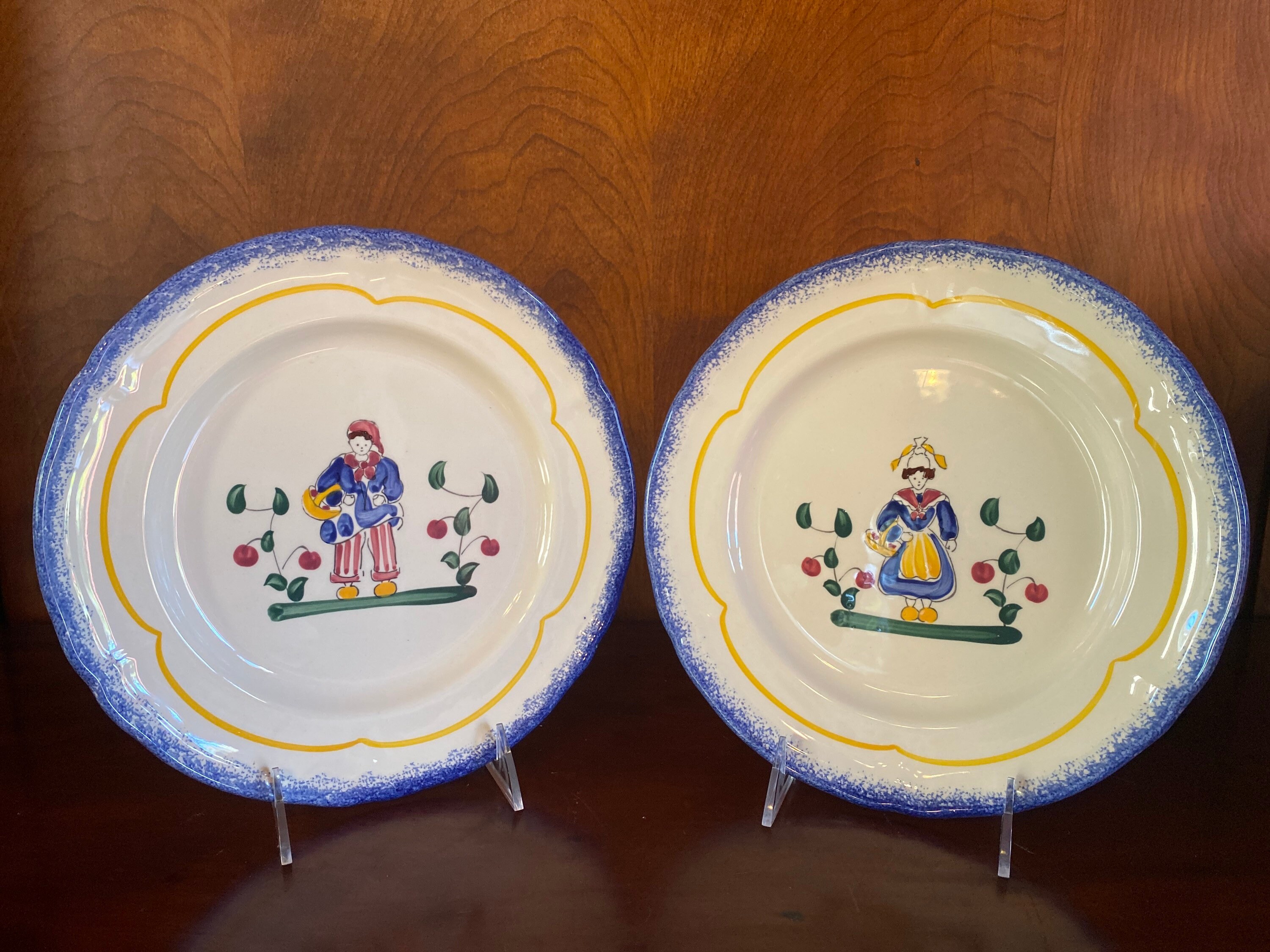 Fait Main French Dinner Plates Set of 2
