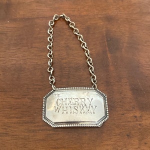 Antike Cherry Whisky Silber Schnapsflasche Anhänger