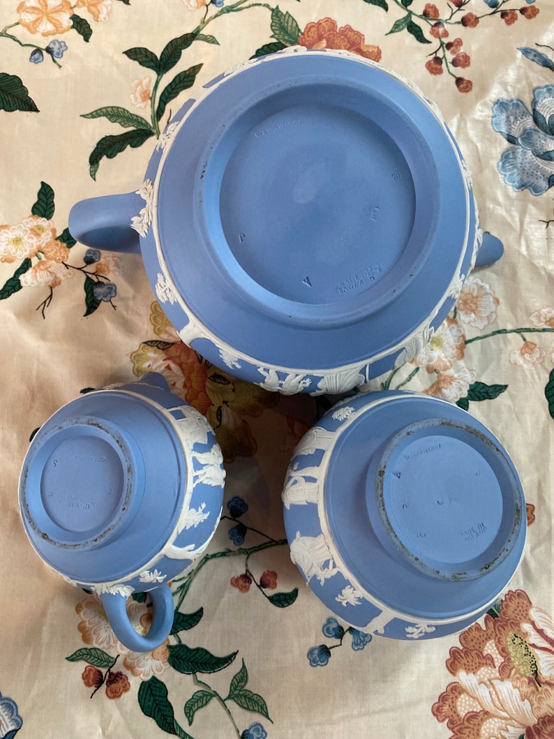 Wedgwood Light Blue Jasperware Teaset Etsy