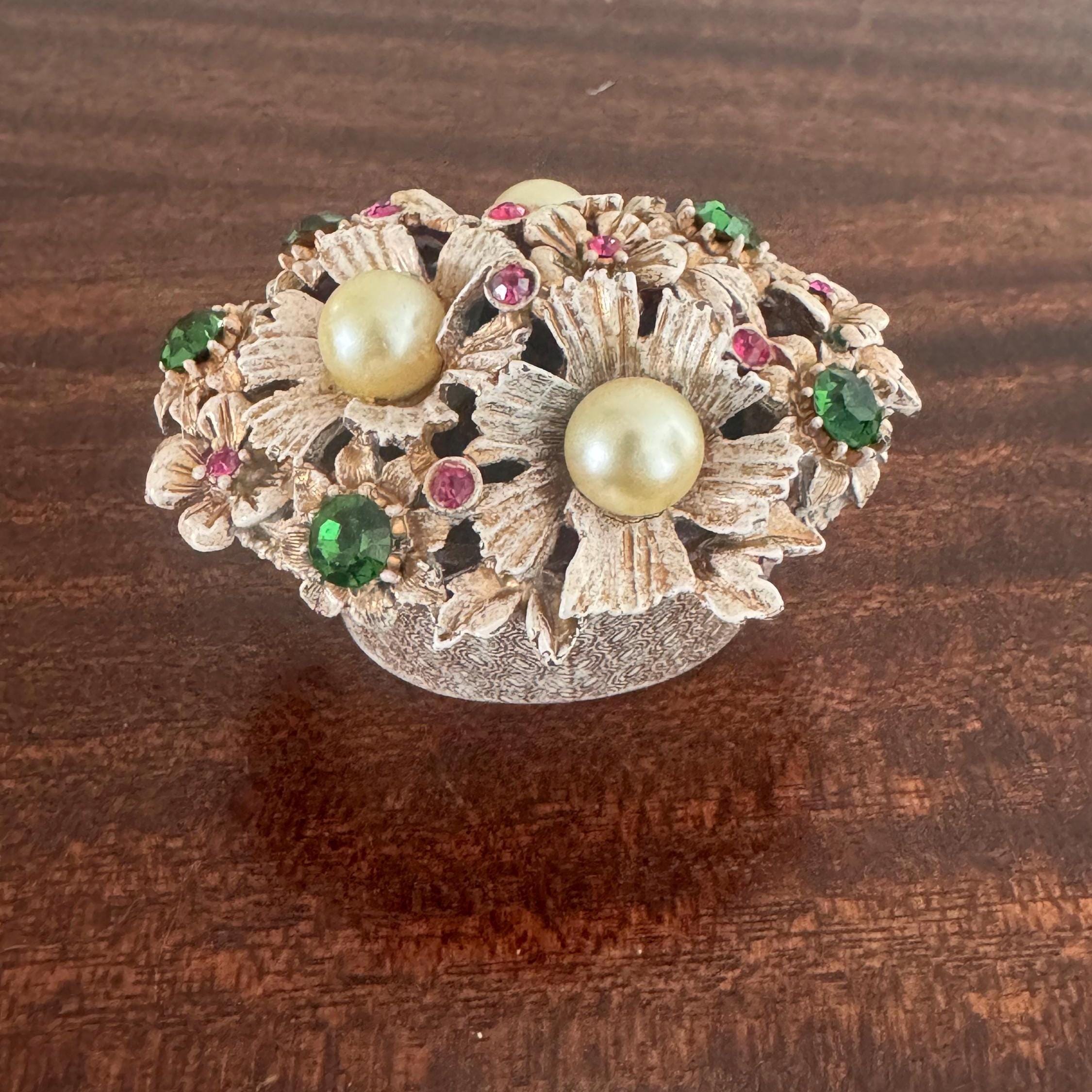 Vintage Florenza Trinket Box - Etsy