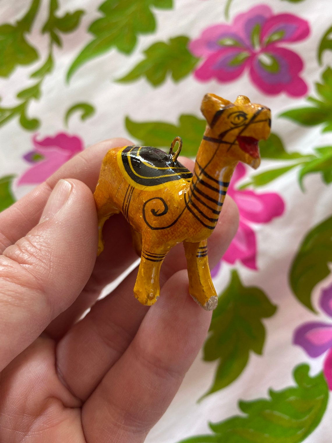 Vintage Indian Paper Mache Camel Ornament Etsy