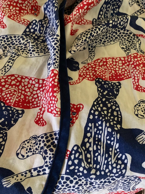 Vintage Red White and Blue Leopard Skirt - image 2