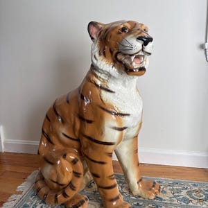 Large Ceramic Tiger Italy - Etsy Large Ceramic Tiger Italy - Etsy