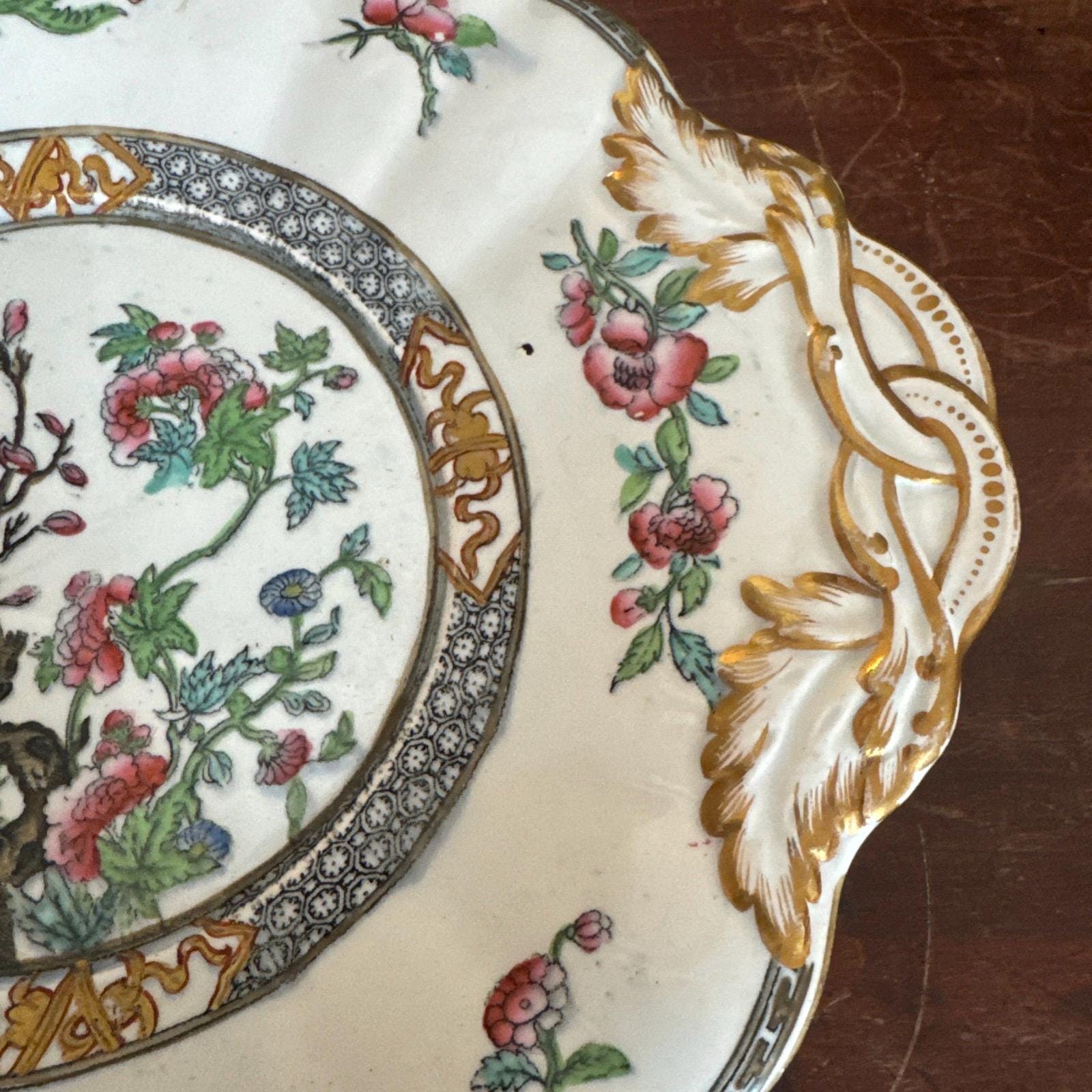 19世紀バーカーブラザーズ製ロングトンインディアンツリーサービング