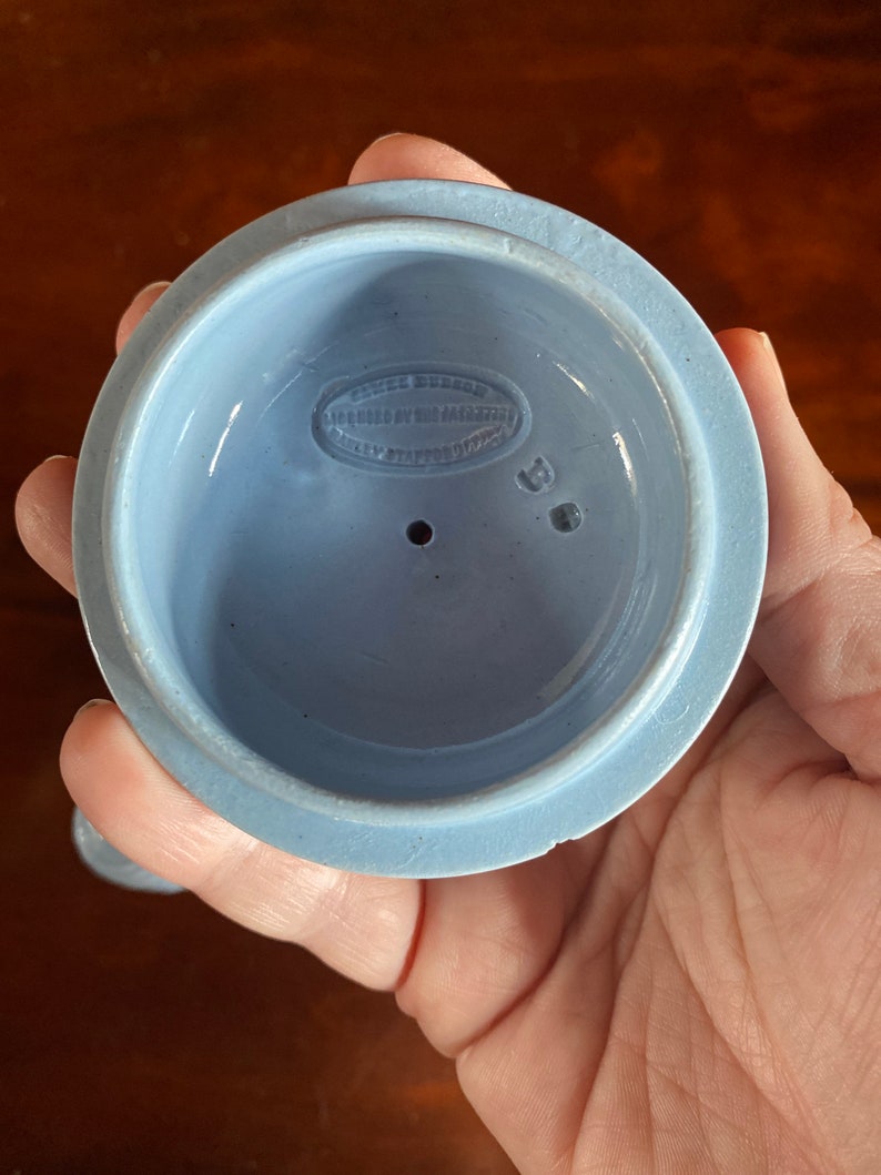 Antique Dudson Blue Drabware Chocolate Pot
