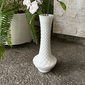 Vintage White Milk Glass Vase
