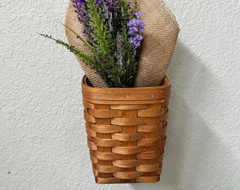 Adorable Vintage Small Hanging Wicker Basket