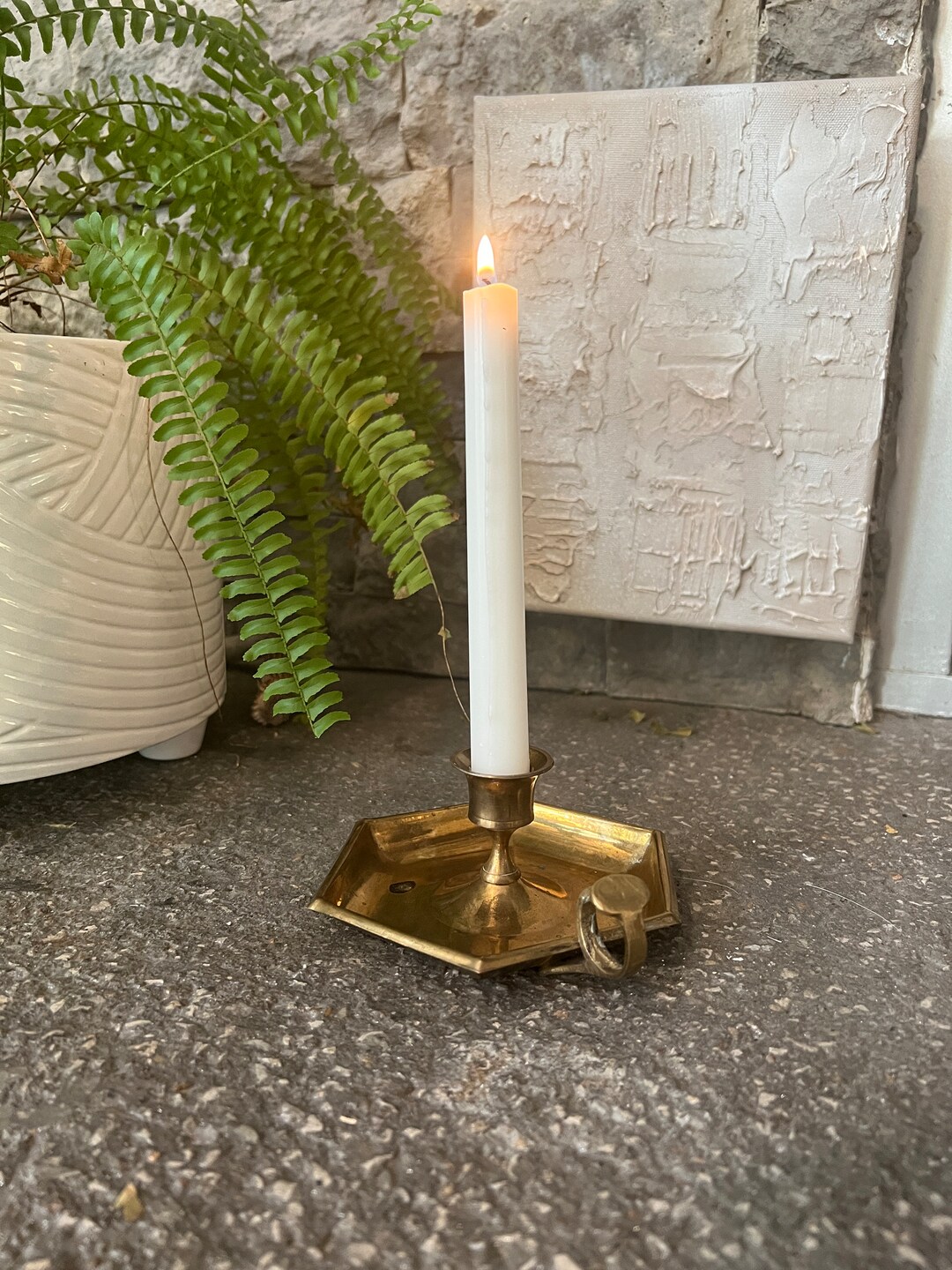 Adorable Vintage Brass Candle Stick Holder Etsy