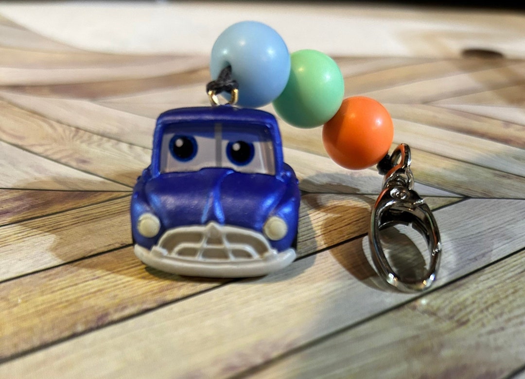 Blue Race Car Keychain Etsy