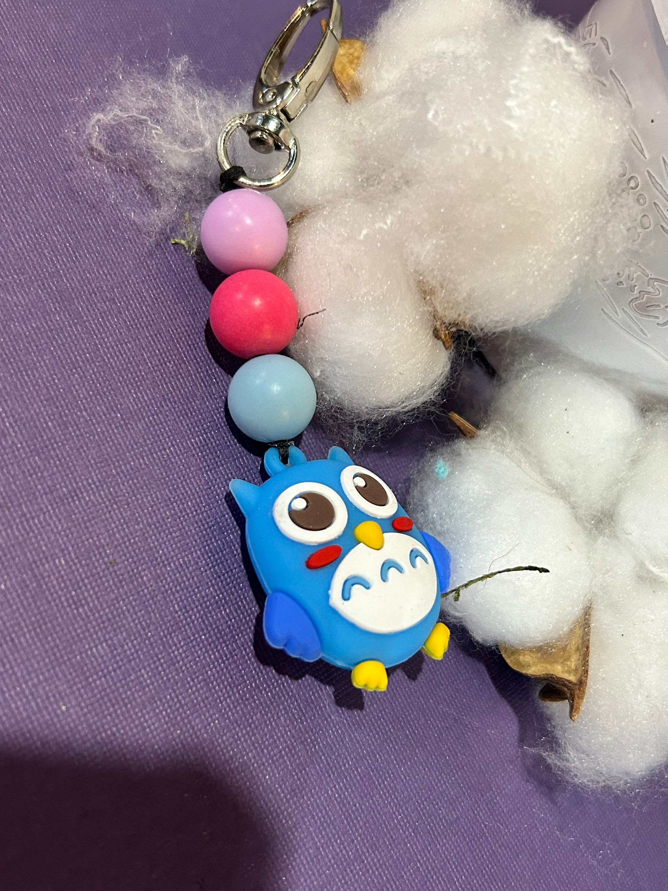 Blue owl keychain