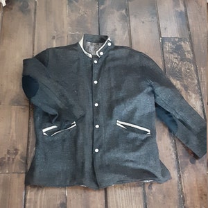 Vintage wool men large lined coat old jacket made USA 1970s work winter ski hunting wear sneaker t shirt shoe pant jean boot