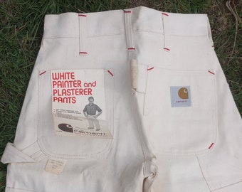 Vintage deadstock Carhartt 1960 made in USA 100% cotton painter pants jeans work coverall men 24x32 24x34 26x30 hi rise