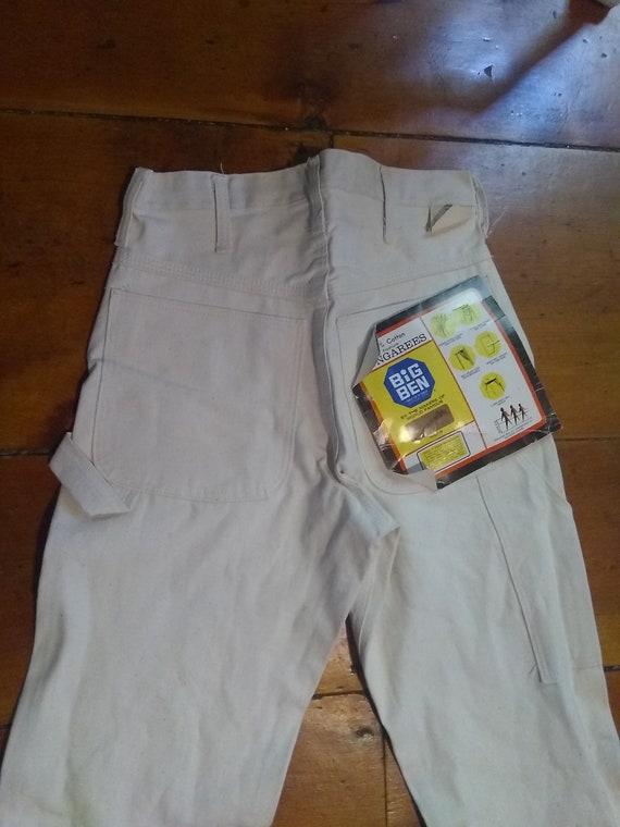 Vintage Deadstock Big Ben White Painter Cotton Jeans Men Made USA