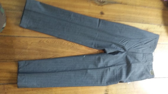 peg leg 1960s vintage deadstock flat front pants … - image 5