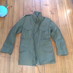 Vintage NATO m 65 army cold weather field jacket mens x small regular coat made USA military issue jeans sneaker shoe boot pants