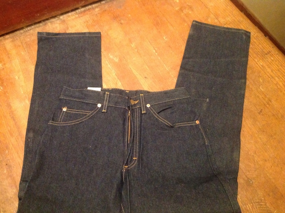 Lee deadstock vintage jeans indigo denim unwashed… - image 1