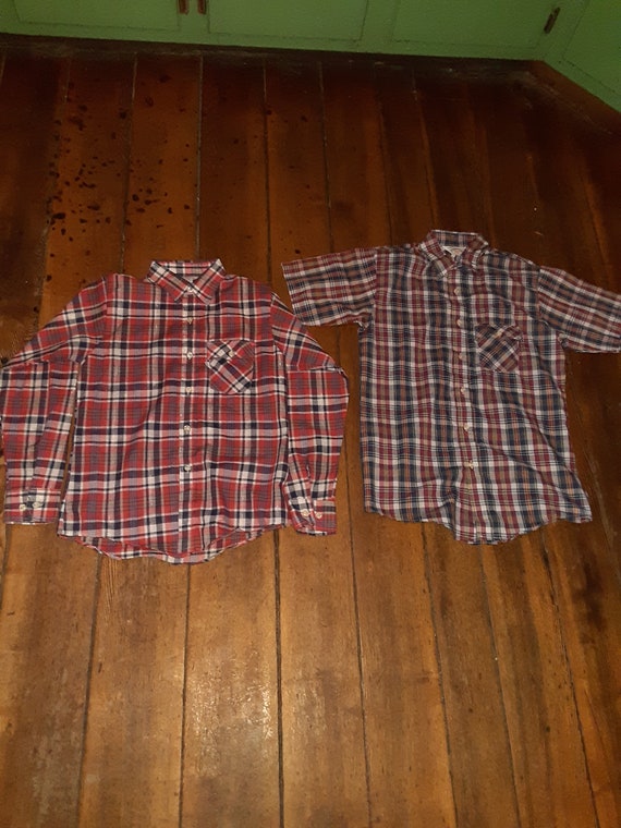 Levi strauss vintage deadstock boys 16 20 plaid p… - image 1