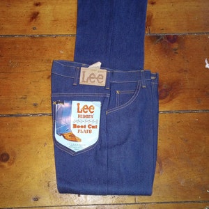Lee deadstock vintage 1970 bootcut flare jean USA stretch denim pant pick 1 men 29x30 29x34 29x32 33x34 31x34 32x32 31x30 36x36 nos hi rise