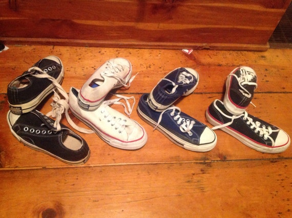 1960s Vintage Sneakers Deadstock Canvas USA Shoes Low Top