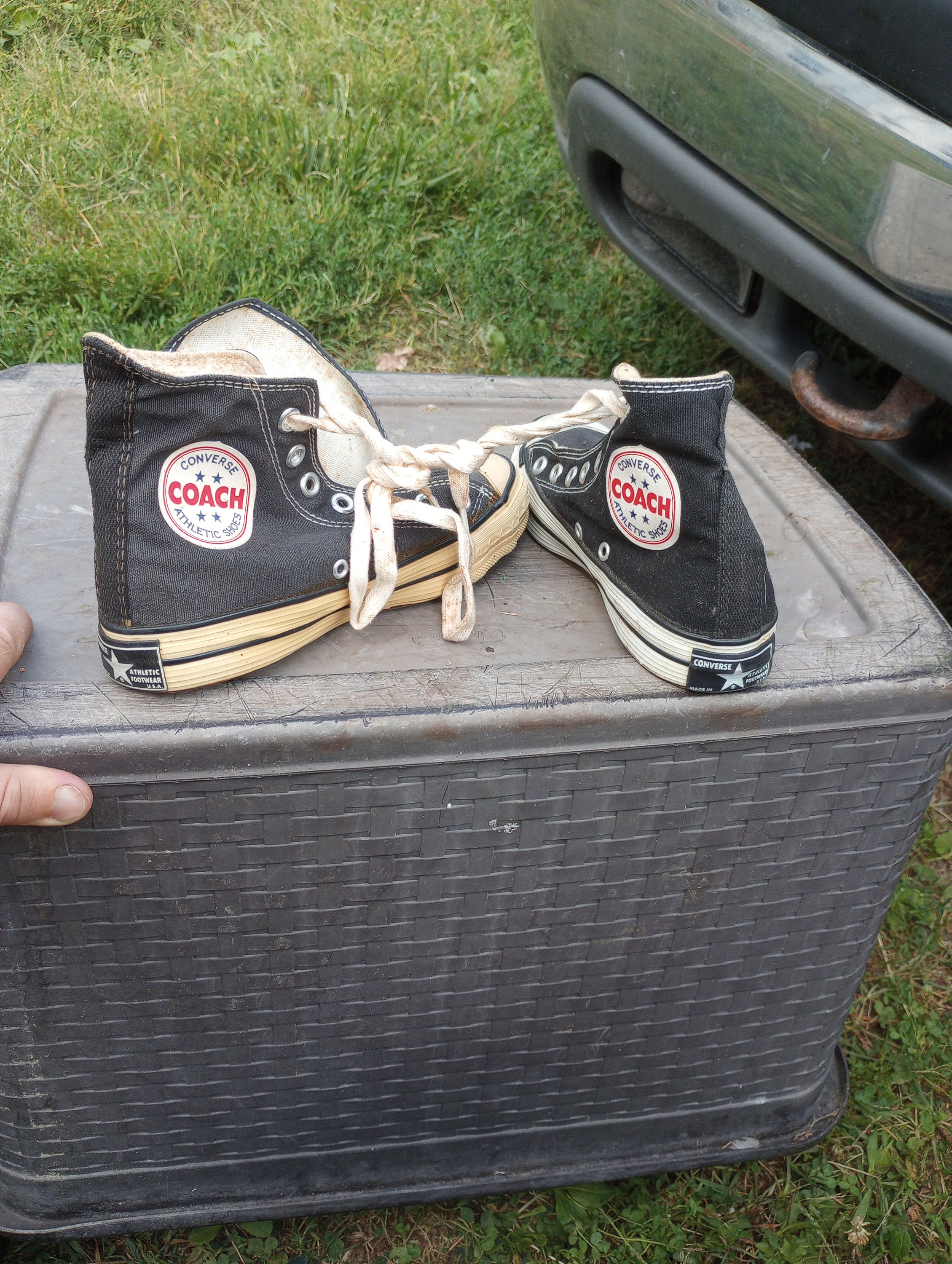 Vintage 1950s Skips Canvas Basketball Sneakers Montgomery Ward High-Top  Shoes 8