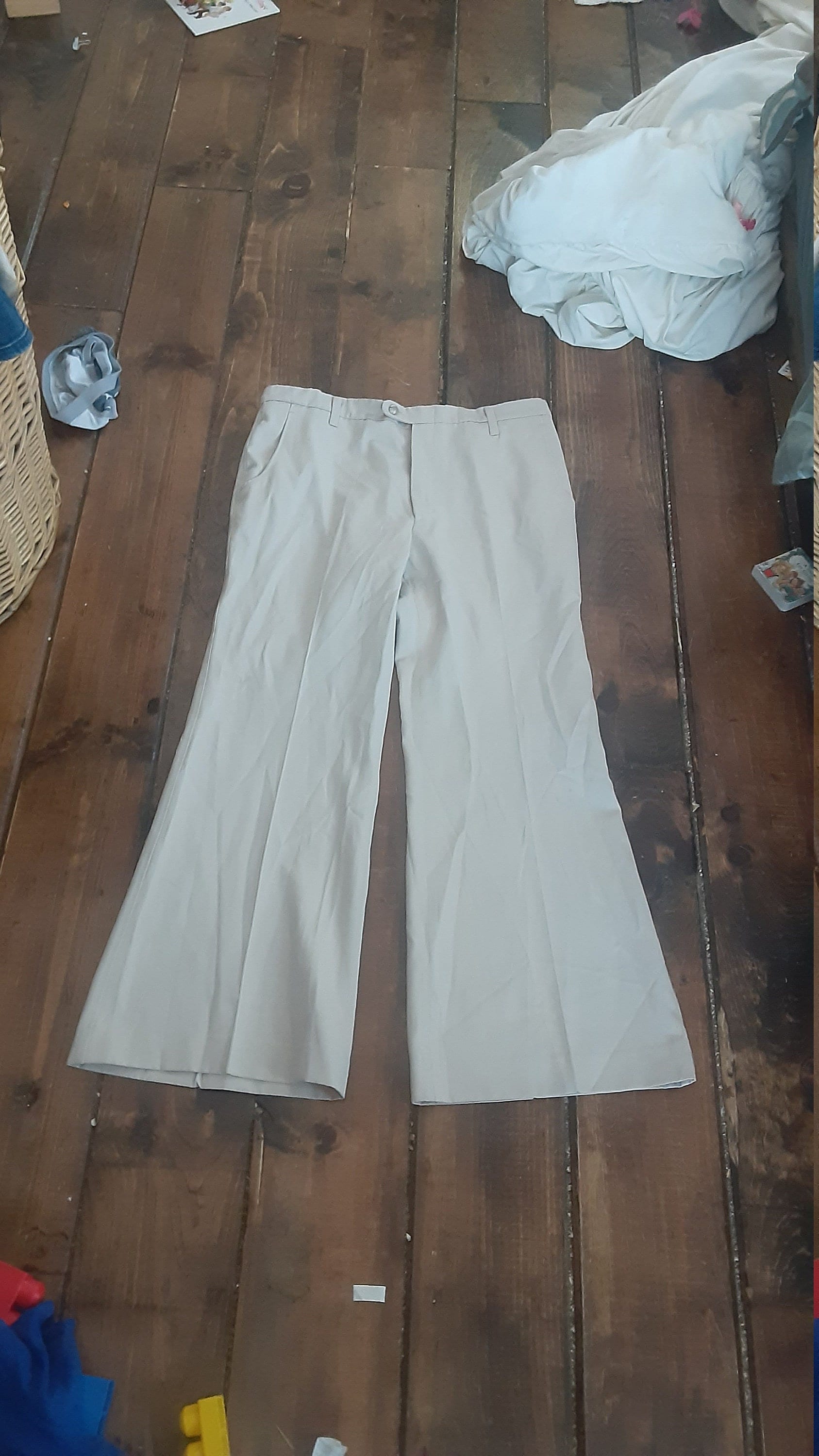 Vintage 1970's TOBIAS TROUSERS Plaid Cuffed Pants Slacks 29