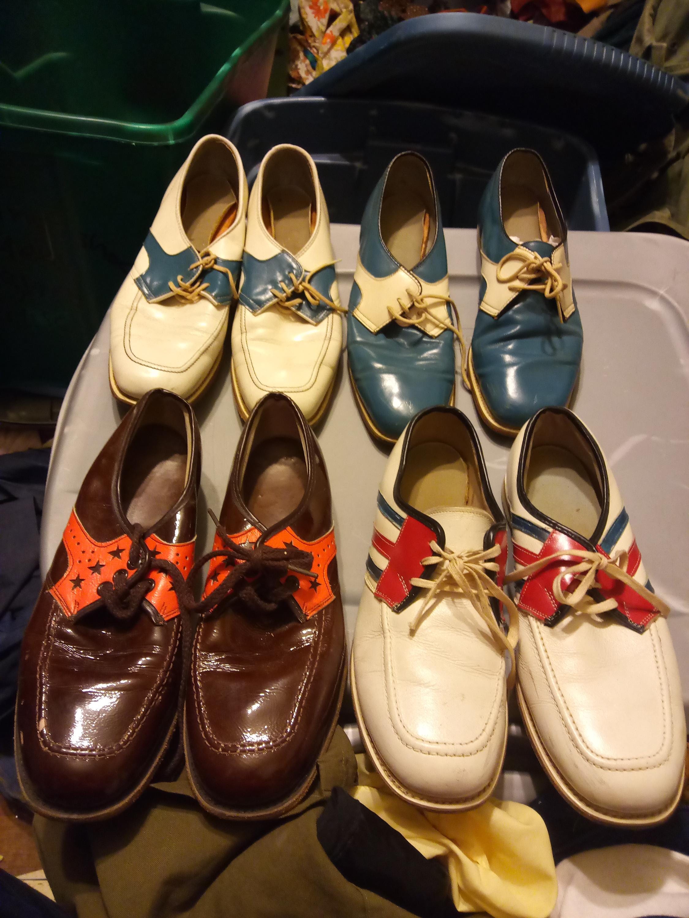 about 50s ボーリングシューズ　ヴィンテージ Vintage 1950年代 アメリカ製レザーボーリングシューズ