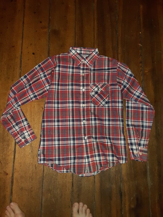 Levi strauss vintage deadstock boys 16 20 plaid p… - image 3