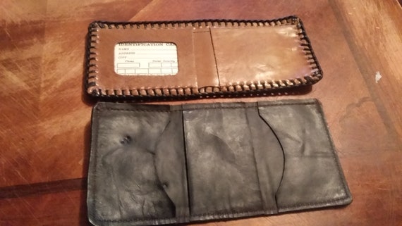 Vintage 1970s leather tooled wallets deadstock ma… - image 5