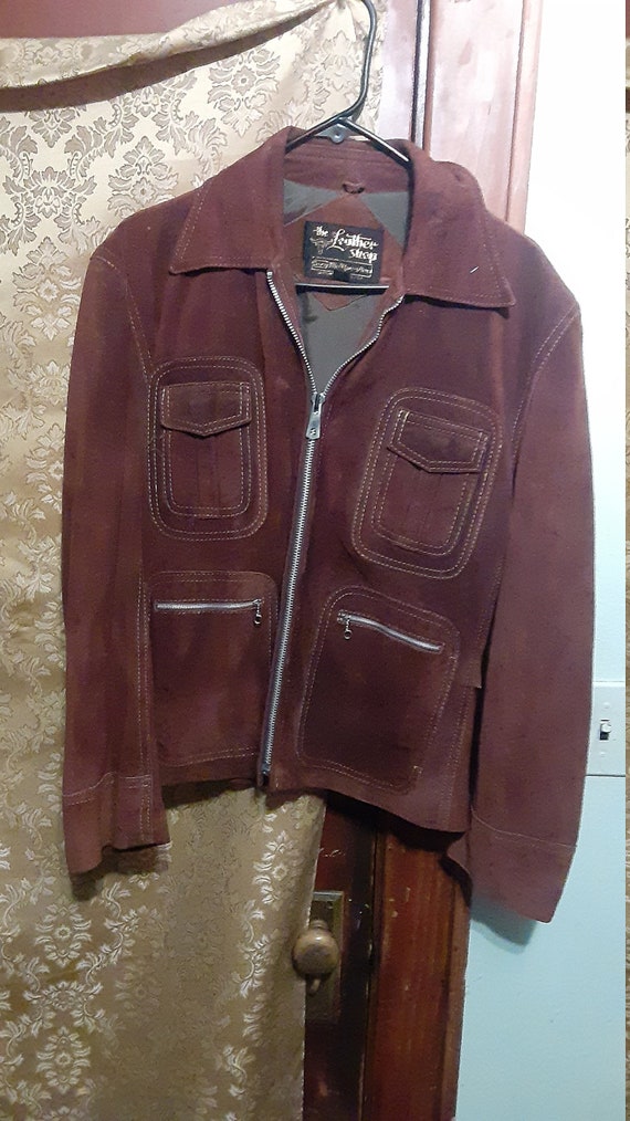Sears Vintage 1960 2 tone leather shop suede fashi