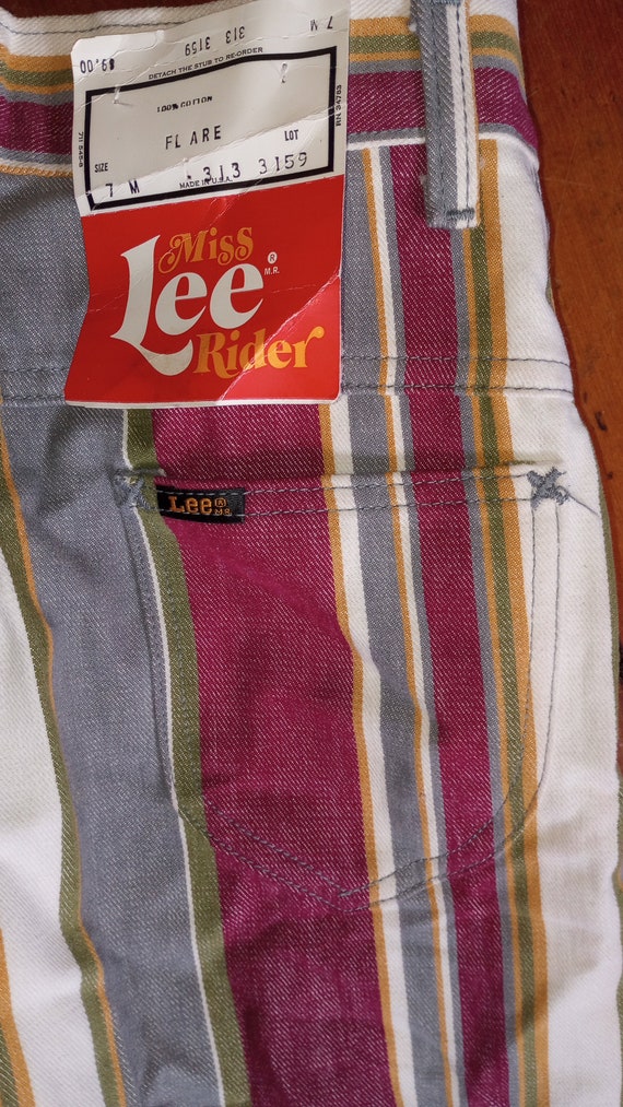Lee striped women 25x31 28x34 31x34 1970 Bell bot… - image 6