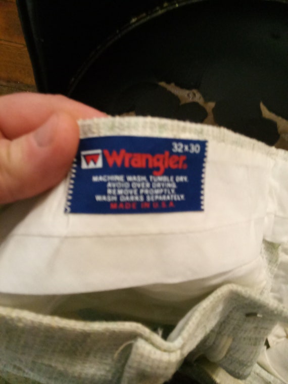 Deadstock wrangler 1970 polyester vintage check p… - image 5