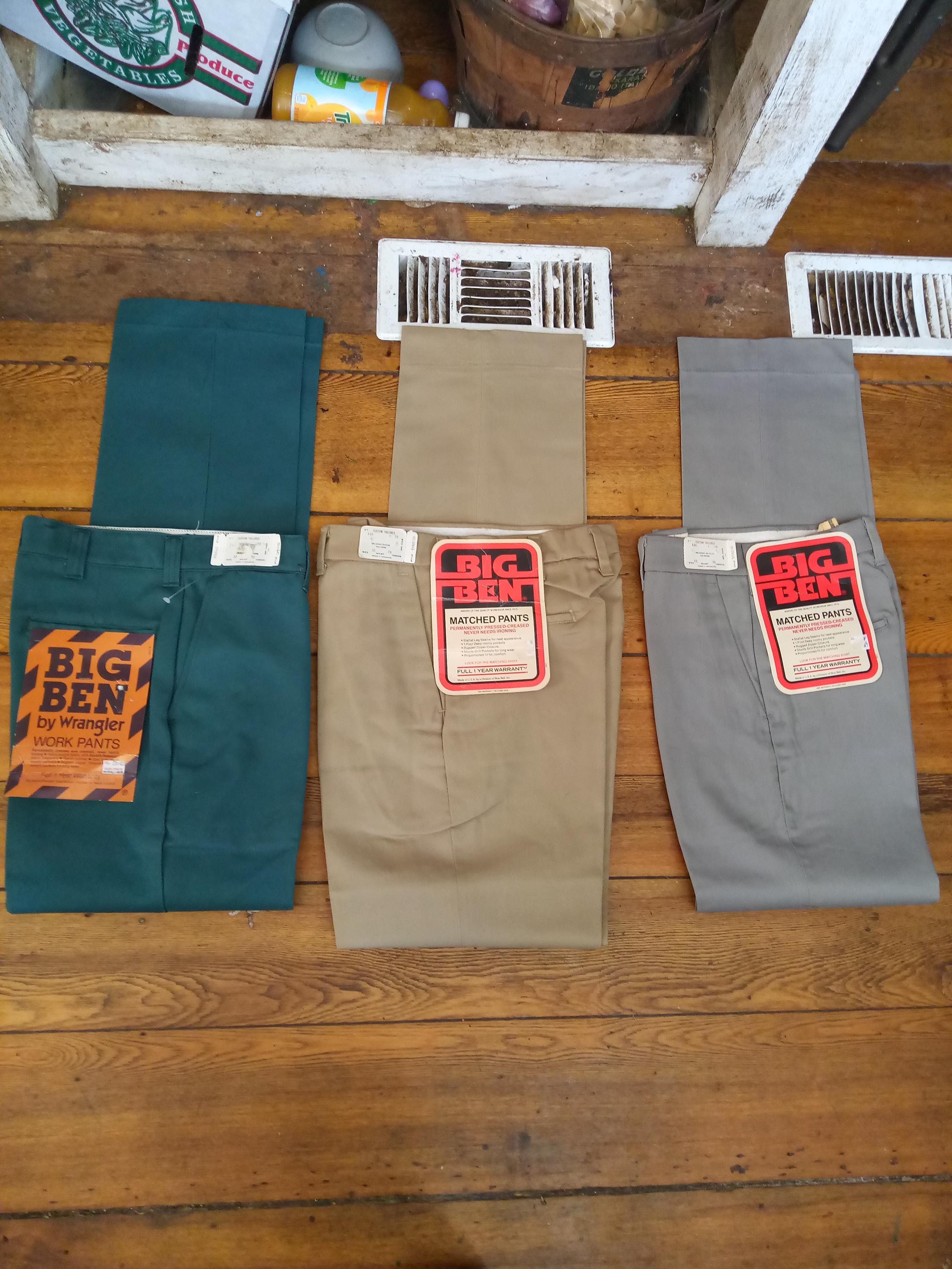 Wrangler Big Ben Permanent Press Vintage Deadstock Flat Front Pant