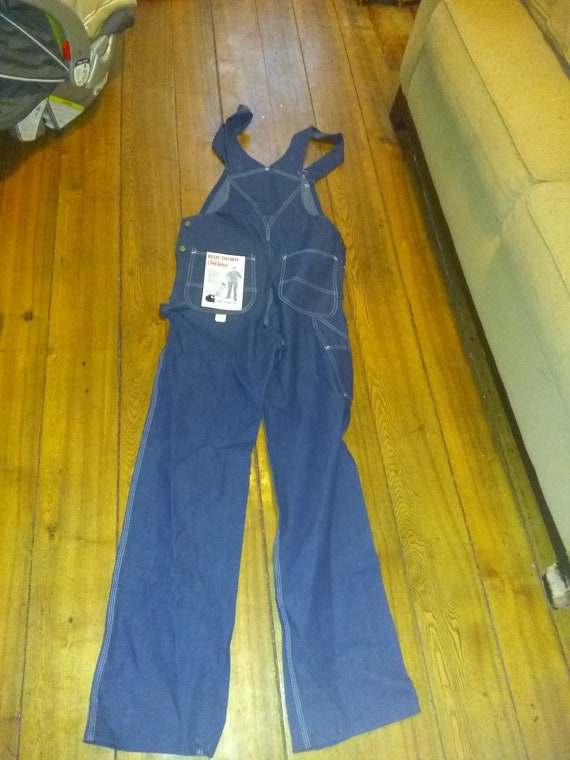 carhartt Deadstock denim unwashed bib overall jea… - image 4