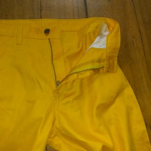 Dee cee 1980s vintage 29x31 hi waisted yellow pants made uSA jeans 5 pocket straight leg wear sneakers t shirt shoes boots jacket image 3