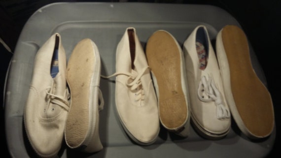 vintage deadstock canvas sneakers made usa not co… - image 5