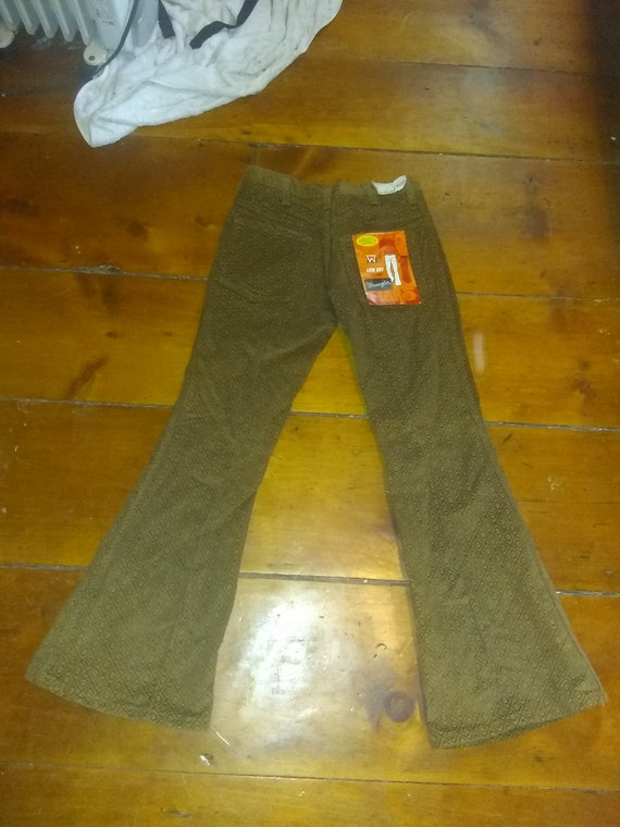 Vintage deadstock wrangler bellbottom corduroy fl… - image 1